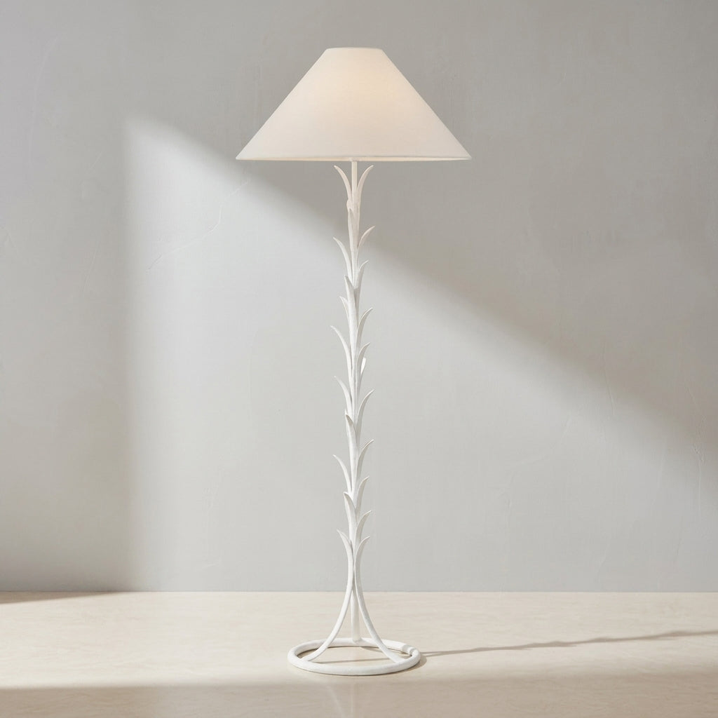 Provenz 62-Inch LED Floor Lamp Plaster White by Chapman & Myers