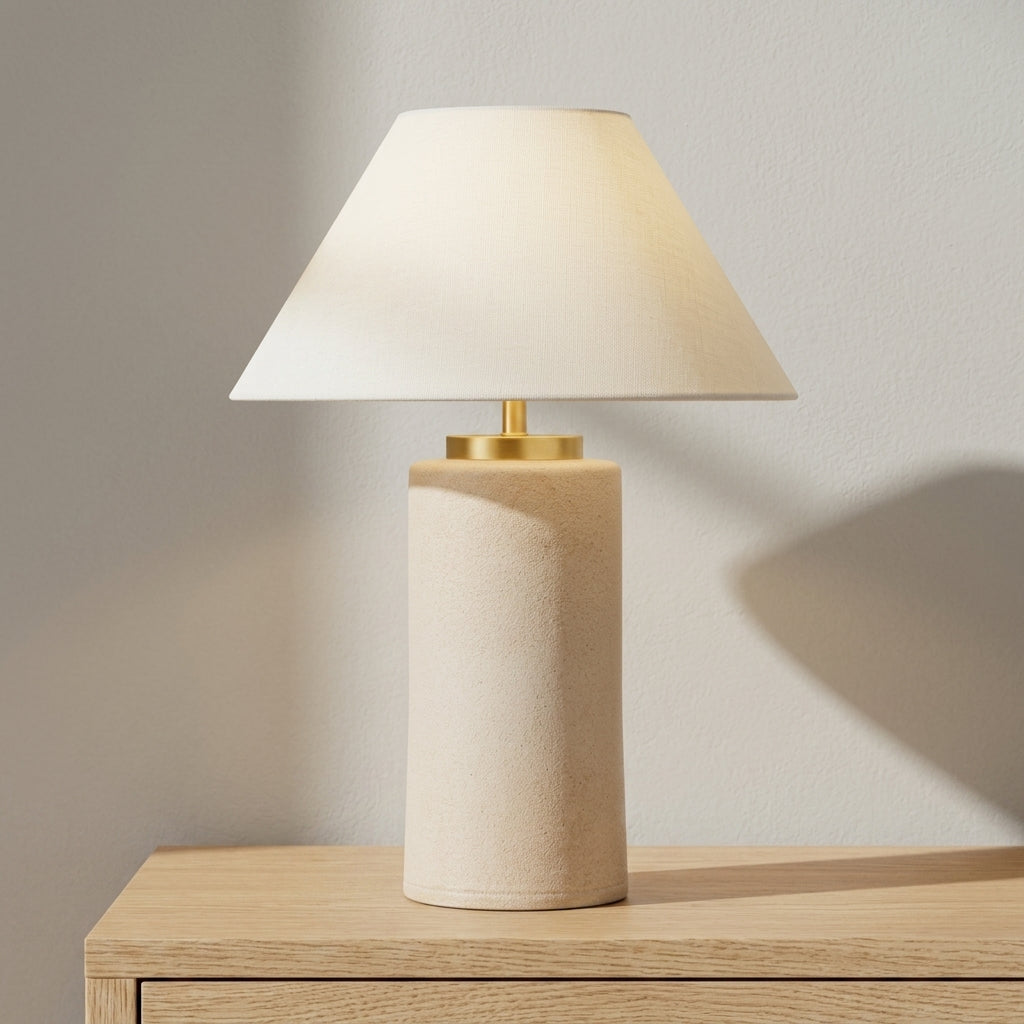Acker 22.5-Inch Ceramic Table Lamp Glazed Terracotta