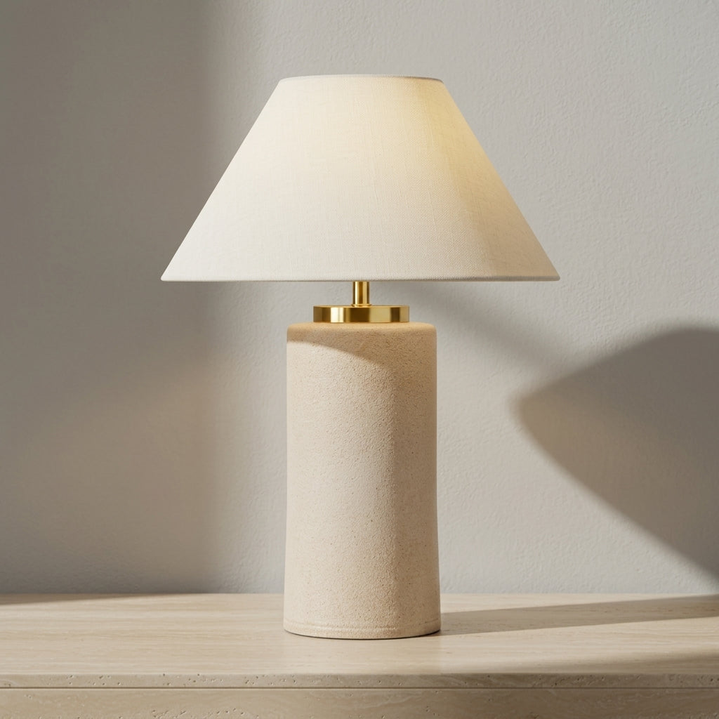 Acker 22.5-Inch Ceramic Table Lamp Glazed Terracotta