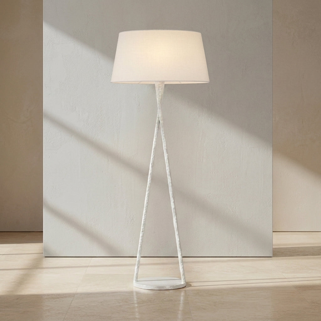 Cesta 60-Inch LED Sculpted Floor Lamp Gilded Iron by Ian K. Fowler