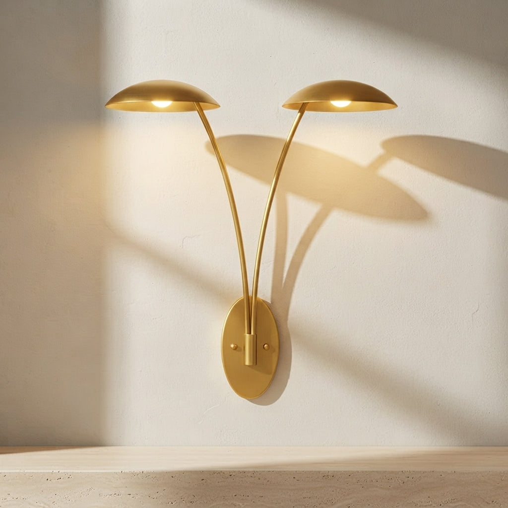 Glenn 40.25-Inch 2-Light LED Wall Sconce Heritage Brass