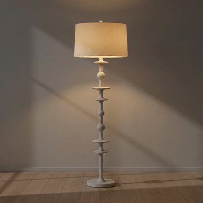 Jefferson Heights 62.5-Inch 1-Light Oak Floor Lamp Aged Brass