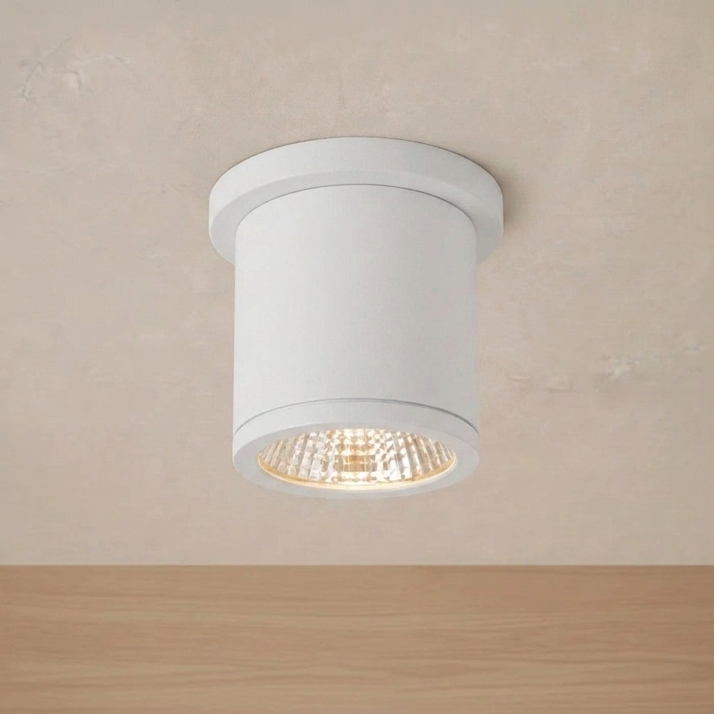 Nordic 4-Inch 10W Outdoor LED Cylinder Ceiling Mount Black by Kuzco Lighting