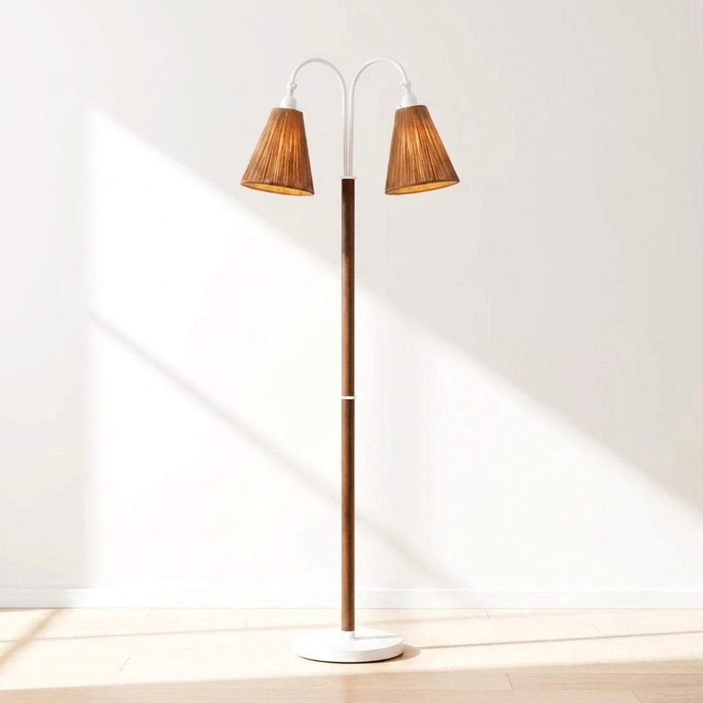 Ruthin 60-Inch 2-Light LED Floor Lamp Aged Brass by Hudson Valley