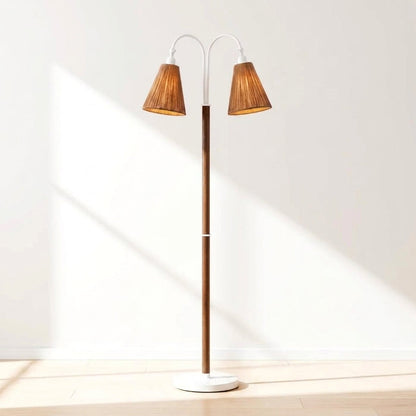 Ruthin 60-Inch 2-Light LED Floor Lamp Aged Brass by Hudson Valley