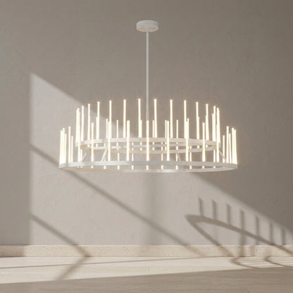 Sagrada 60-Inch 64-Light Two-Tier LED Chandelier Brass by Sean Lavin