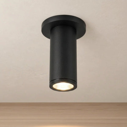 Nordic 6-Inch 8W Outdoor LED Cylinder Ceiling Mount Black by Kuzco Lighting