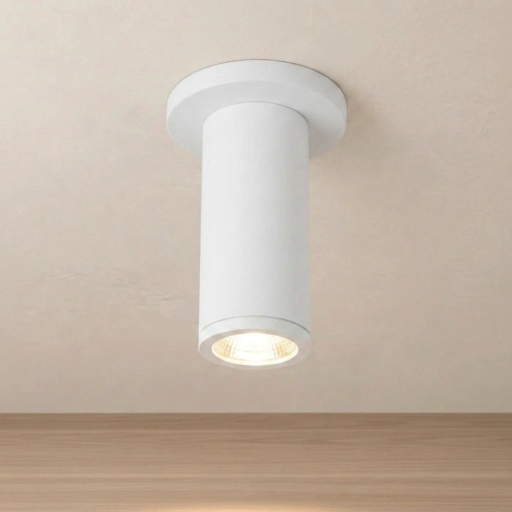 Nordic 6-Inch 8W Outdoor LED Cylinder Ceiling Mount Black by Kuzco Lighting