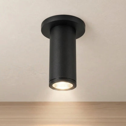 Nordic 6-Inch 8W Outdoor LED Cylinder Ceiling Mount Black by Kuzco Lighting