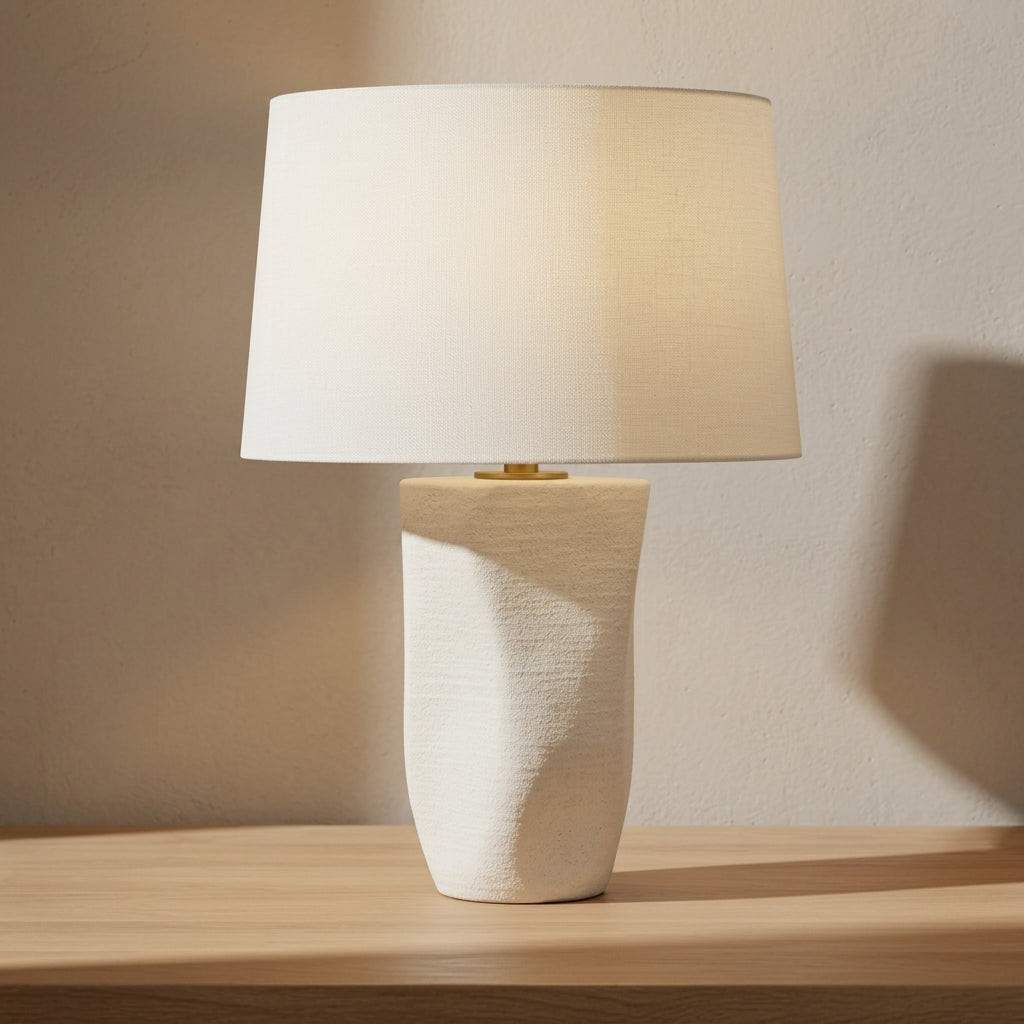 Zorin 23-Inch 1-Light Table Lamp Ceramic Rippling Snow Glaze