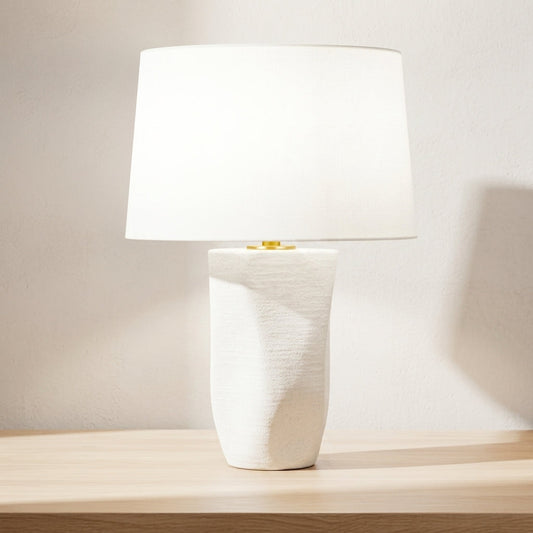 Zorin 23-Inch 1-Light Table Lamp Ceramic Rippling Snow Glaze