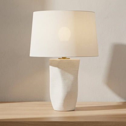 Zorin 23-Inch 1-Light Table Lamp Ceramic Rippling Snow Glaze
